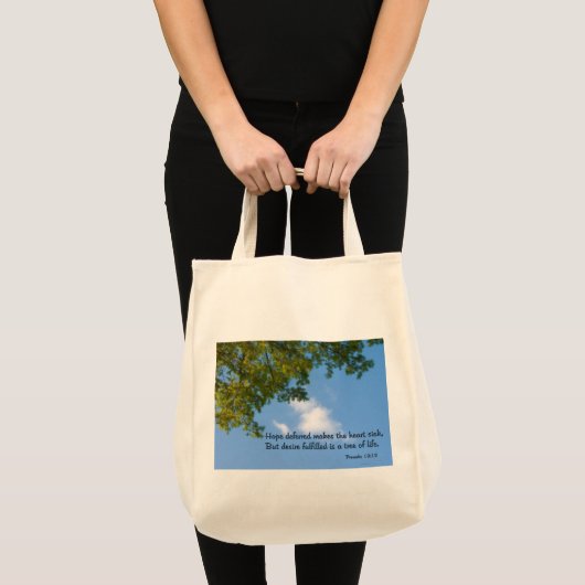 Proverbs 13:12 Hope deferred maakt het hart ziek Tote Bag (Voorkant (product))