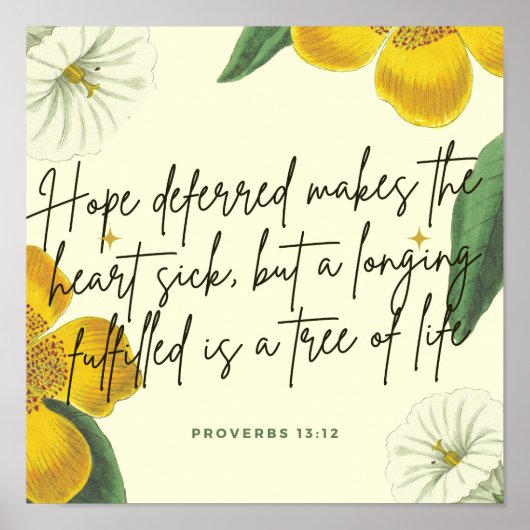 Proverbs 13:12 Poster (Voorkant)