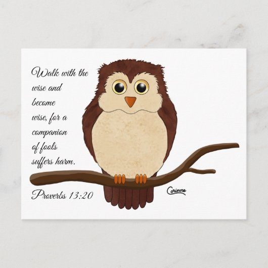 Proverbs 13:20 - Briefkaart (Voorkant)