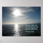 Proverbs 13:20 Sunset Poster (Voorkant)