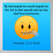 Proverbs 13:3 poster (Voorkant)