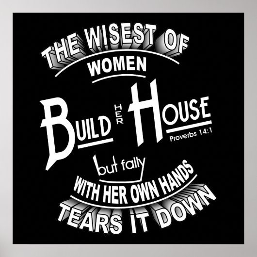 Proverbs 14:1-Poster Poster (Voorkant)