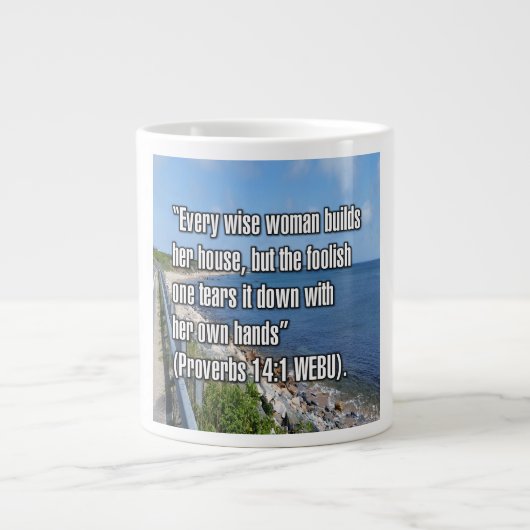 Proverbs 14:1 WEBU Mug Grote Koffiekop (Voorkant)