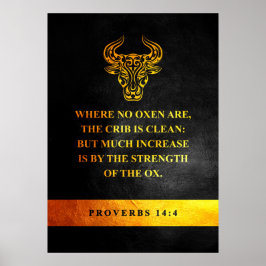 Proverbs 14:4 Bijbelversie Poster