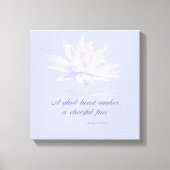 Proverbs 15:13 | Bijbelse versie | Lavender Water Canvas Afdruk (Voorkant)