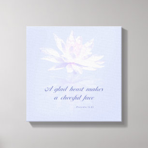 Proverbs 15:13   Bijbelse versie   Lavender Water  Canvas Afdruk
