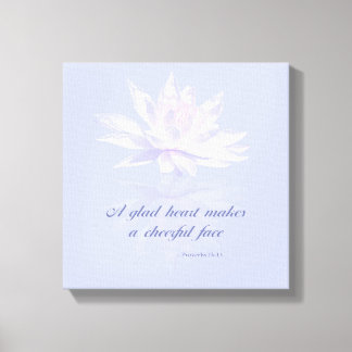 Proverbs 15:13 | Bijbelse versie | Lavender Water  Canvas Afdruk