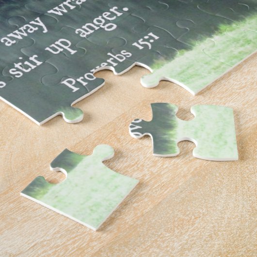Proverbs 15:1 Een zachte antwoordkalnetje verderop Legpuzzel (Zijkant)
