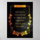 Proverbs 15:3 Bijbelversie Poster (Voorkant)