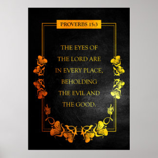 Proverbs 15:3 Bijbelversie Poster