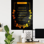 Proverbs 15:3 Bijbelversie Poster (Thuiskantoor)