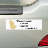 Proverbs 16:20 Bumpersticker (Op auto)