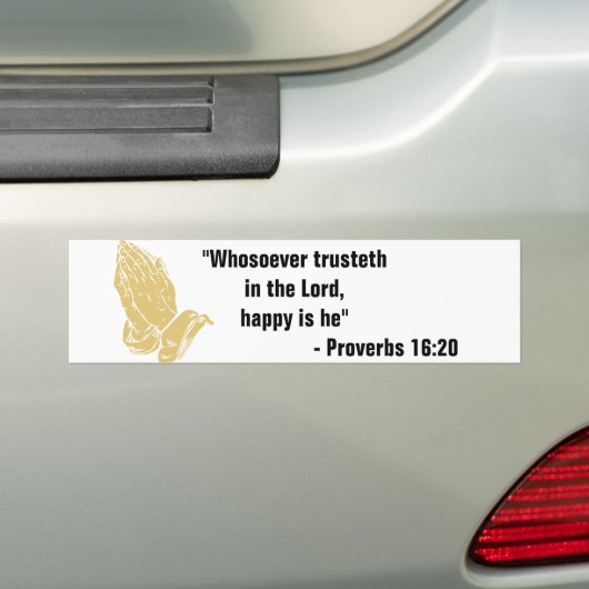 Proverbs 16:20 Bumpersticker (Op auto)