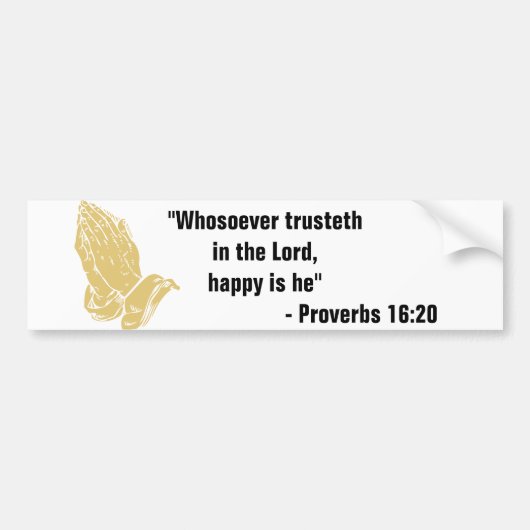Proverbs 16:20 Bumpersticker (Voorkant)