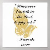 Proverbs 16:20 Poster (Voorkant)