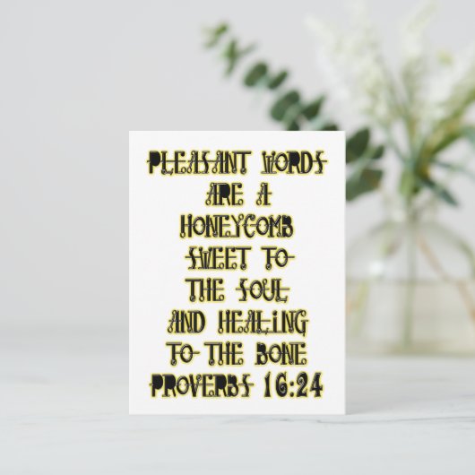 Proverbs 16:24 briefkaart (Staand voorkant)