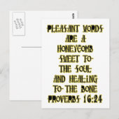 Proverbs 16:24 briefkaart (Voorkant / Achterkant)