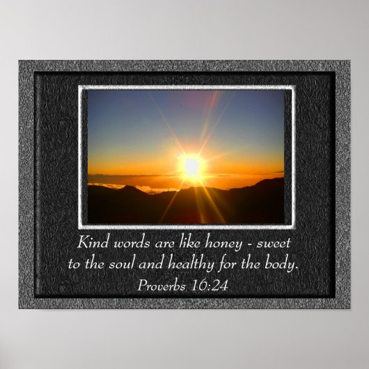 Proverbs 16:24 - kunstdrukken poster (Voorkant)