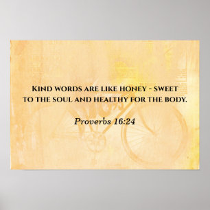 Proverbs 16:24 - kunstdrukken poster