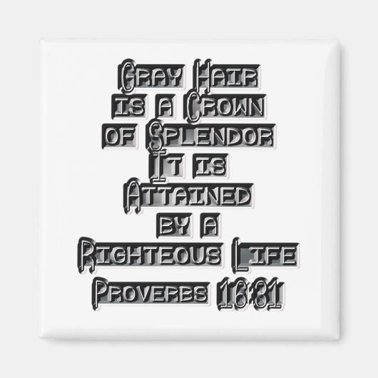 Proverbs 16:31 magneet (Voorkant)