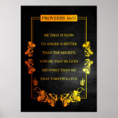 Proverbs 16:32 Bijbelversie Poster (Voorkant)