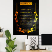 Proverbs 16:32 Bijbelversie Poster (Thuiskantoor)