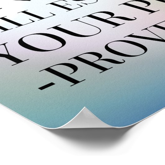 Proverbs 16:3 Bijbelcitaat Poster (Hoek)