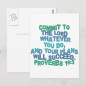 Proverbs 16:3 briefkaart (Voorkant / Achterkant)