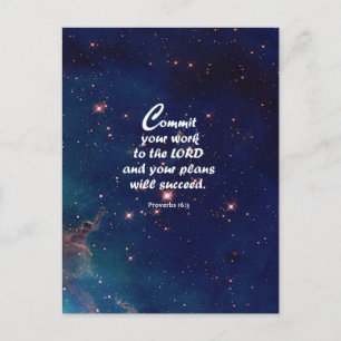 Proverbs 16:3 briefkaart