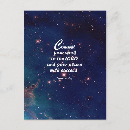 Proverbs 16:3 briefkaart (Voorkant)