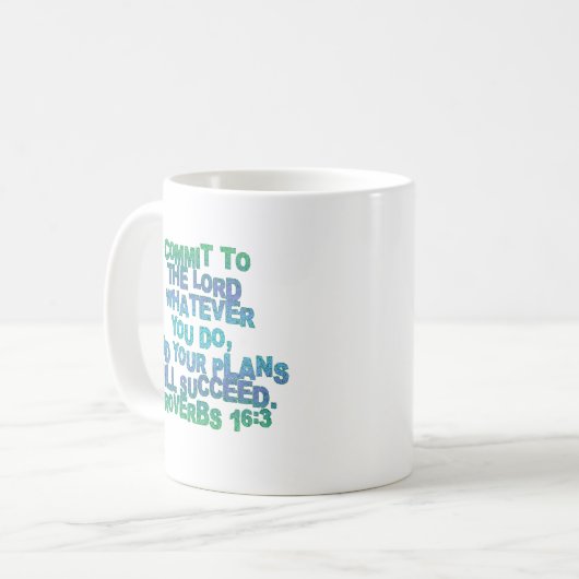 Proverbs 16:3 koffiemok (Voorkant links)