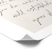 Proverbs 16:3 Minimale Boho Beige Arch Script Poster (Hoek)