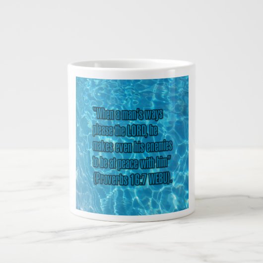 Proverbs 16:7 WEBU Mug Grote Koffiekop (Voorkant)