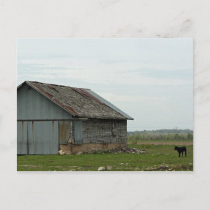 Proverbs 16:8 Old Barn Briefkaart