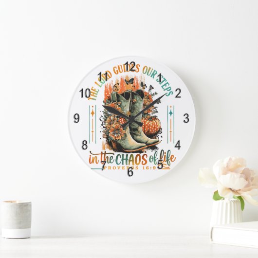 Proverbs 16:9 grote klok (Huis)