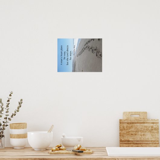 Proverbs 16:9 Poster zonder stempels (Keuken)