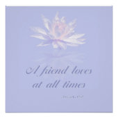 Proverbs 17:17 | Bijbelprijsopgave | Lavender Flor Poster (Voorkant)