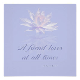 Proverbs 17:17 | Bijbelprijsopgave | Lavender Flor Poster