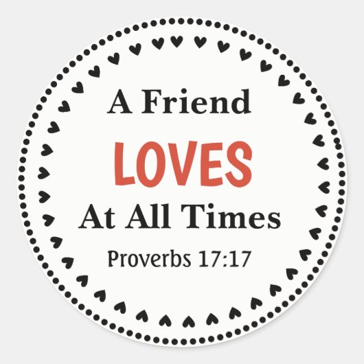 Proverbs 17:17 Sticker (Voorkant)