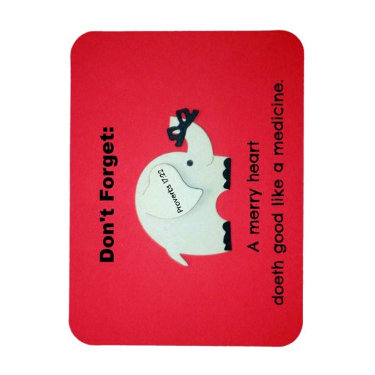 Proverbs 17:22 A Merry Heart Doeth Good... Magneet (Verticaal)