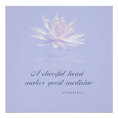 Proverbs 17:22 | Bijbelprijsopgave | Lavender Flor Poster (Voorkant)
