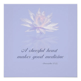 Proverbs 17:22 | Bijbelprijsopgave | Lavender Flor Poster