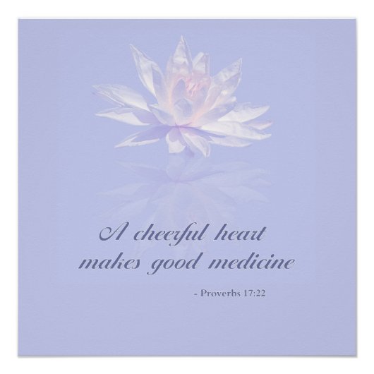 Proverbs 17:22 | Bijbelprijsopgave | Lavender Flor Poster (Voorkant)