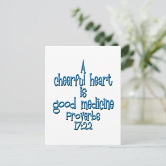 Proverbs 17:22 briefkaart (Staand voorkant)