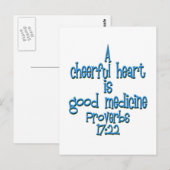 Proverbs 17:22 briefkaart (Voorkant / Achterkant)