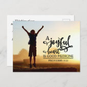 Proverbs 17:22 Een vrolijk hart is goede geneeskun Briefkaart (Voorkant / Achterkant)