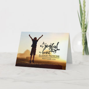 Proverbs 17:22 Een vrolijk hart is goede geneeskun Kaart