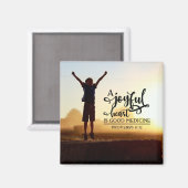 Proverbs 17:22 Een vrolijk hart is goede geneeskun Magneet (Voorkant / Achterkant)