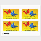 Proverbs 17:22 rechthoekige sticker (Vel)