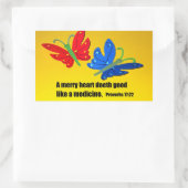 Proverbs 17:22 rechthoekige sticker (Tas)